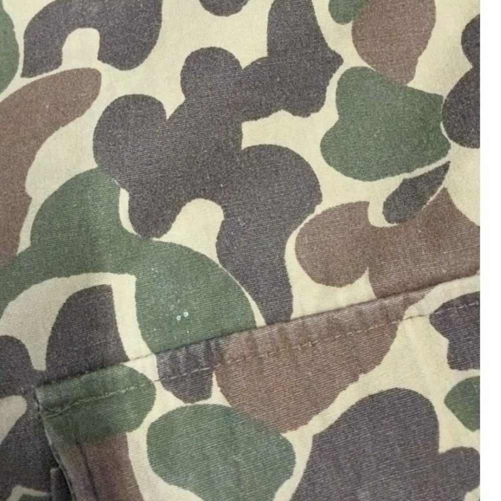 Vintage 70s Camo Hunting sears Jacket Duck Hunter Camouflage Full Zip Field Coat - Picture 4 of 7
